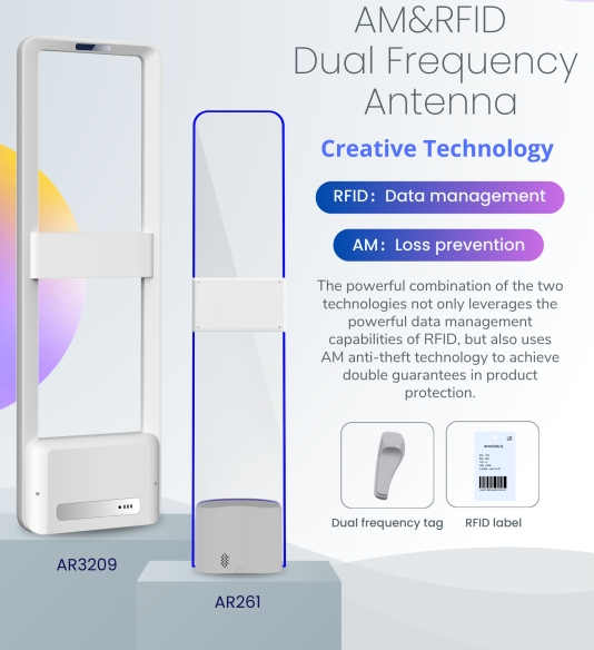 AM+RFID dobbelfrekvenskanaldør, anbefalt for sko- og klesbutikker!