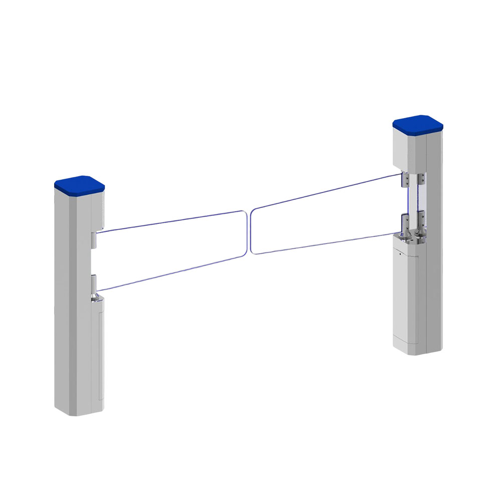 To søyler svingbarriere turnstile